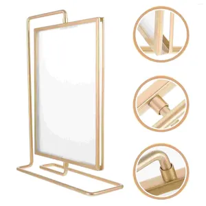 Frames Metal Rotation PO Cadre PO à 2 côtés Multi Picture Mothers Day Display Stand Glass