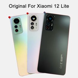 Frames MI12 Lite Verre d'origine pour Xiaomi 12 Lite Battery Cover Remplacement du boîtier arrière Porte avec adhésif + lentilles de la caméra