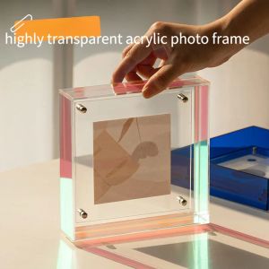 Frames Modern Simple éblouissante en acrylique Photo Frame Impression et cadrage Créative Picture Frame Affichage de l'album photo DIY Ornement