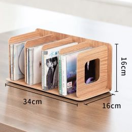 Frames Natural Wooden Color Cabinet CD Album House Office Rangement Box Creative Affichage DVD Rack Film photo Locker Record Record Book Frame