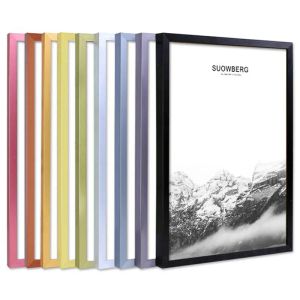 Frames nouvelles 9 couleurs A3 A4 Szie Metal Picture Frame Poster Crame Classic Aluminium Photo Frames For Wall Hanging Certificate Cadre