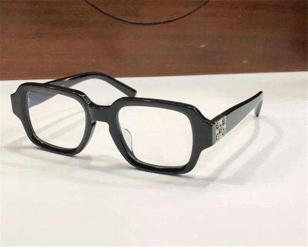 Frames New Fashion Design Square Frame Optical Eyewear TV Party Retro Retro Simple and Generous Style Lunes High Ends With Box peut faire du prescrip