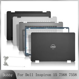 Frames nieuw voor Dell Inspiron 15 7568 7558 LCD Achteromslag voorkant Bezel Palmstest Bottom Case LCD Scharnieren Touchpad Toetsenbord Toofbord Topbehuizing Deksel