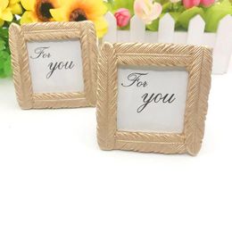 Frames Nordic Creative Gold Feather PO Frame Table Ornement Place Carte Holder Wedding Party Fashion Picture Home Decoration