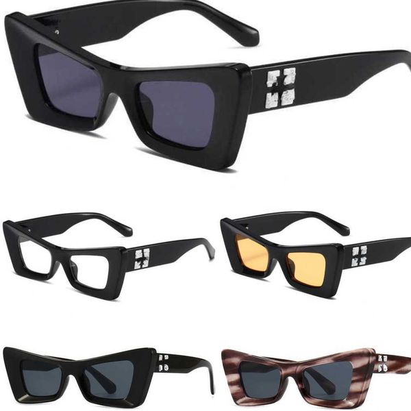 Cadres de mode lunettes de soleil blanches lunettes de soleil de designer femmes hommes style carré marque lunettes de soleil flèche x cadre lunettes tendance lunettes de soleil brillant sport voyage soleil S53 7M