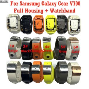 Cadres anciens utilisés à 90% neufs pour Samsung Galaxy Gear V700 SMV700, boîtier complet, couvercle de porte arrière, sangle de caméra, câble flexible, haut-parleur