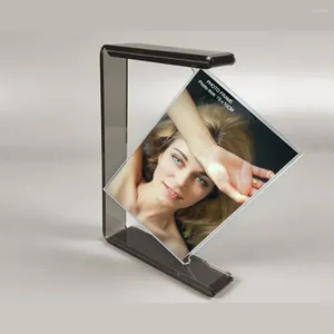 Frames één acryl roterend fotolijst dubbelzijds visuele ansichtkaart po transparant geschenk