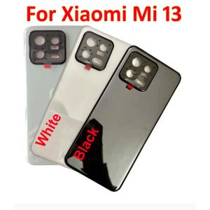 Cadres d'origine pour Xiaomi 13 Mi13 Batterie Couvre arrière du boîtier du boîtier arrière Boîte de téléphone en verre avec adhésif + Cadre de l'appareil photo