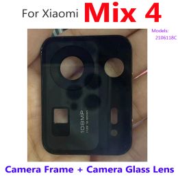 Frames d'origine pour Xiaomi Mix 4 Cadre de caméra arrière arrière avec lentille en verre Habotage du couvercle de dos Remplacement mobile