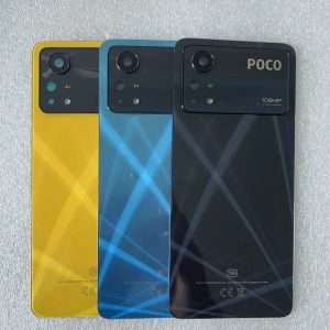 Frames Original Nouveau pour Xiaomi POCO X4 Pro 5G COUVERTURE DU COUVERTURE BATTERIE BATÉRIE DE BATTERIE AVEC LES PIÈCES DE REMPLACE DE CAME DE CAMERIE