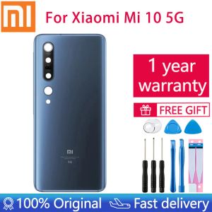 Frames d'origine Xiaomi MI 10 MI10 5G VERRE ARRIÈRE VERRE DU BOUR DES PORTES PORTE POUR XIAOMI MI 10 LPDDR5 COUVERTURE DE BATTERE BATTER