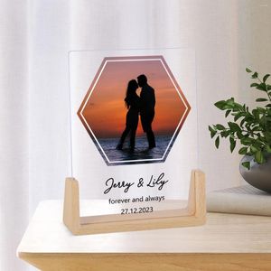 Frames Cadre d'image de mariage en couple personnalisé Gift Lywed pour la mariée DÉCOR DÉCORD