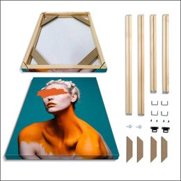 Frames Photo Framediy Cadre de peinture en bois massif Frame photo personnalisable, publicité artisanale, peinture, 50x70 60x80 60x100 cm