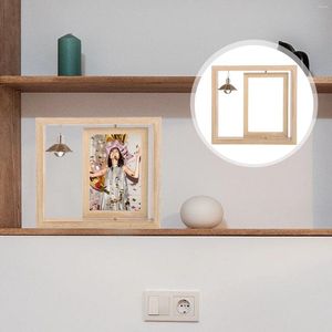 Frames fotolijst huishouden po -display stand moderne roestvrijstalen houder roterend ontwerp