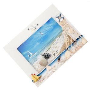 Frames Po Frame Houder Decor Weergave Fotocollage Marine Stijl Stand Shell Party Supply