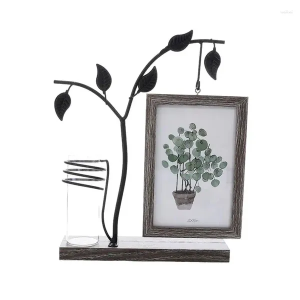 Marcos Po con soporte, soporte de novedad para imagen de escritorio en forma de árbol para decoración del hogar, marco multifuncional