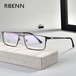 Frames Rbenn Big Frame Men's Anti Blue Light Lire de lecture de haute qualité Lecteur d'ordinateur en acier inoxydable pour les lunettes photochromiques