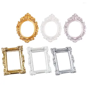 Frames Resin Vintage Baroque Style DIY Téléphone DÉCOR DÉCOR DES CHARMES MINIATURES MINIATURE Cadre d'image