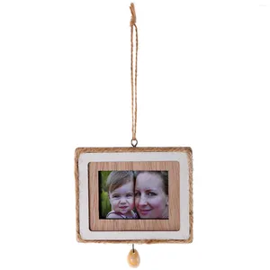 Frames Kleine Po Frame Mini Huis Hangende Decoratie Onafgewerkt Houten Fotoornament (Vierkante Vorm)