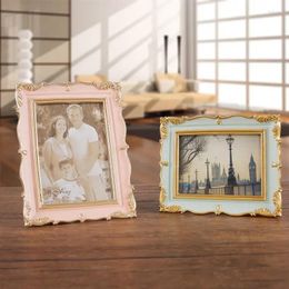 Frames Stage Luxury Framed "6" 5 Po European 7 Wall Frame Creative Simple Studio Easel Home Art Resin Pattern "8"