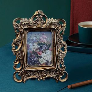 Frames Cadre d'image vintage rétro rétro baroque orné résine décorative PO pour