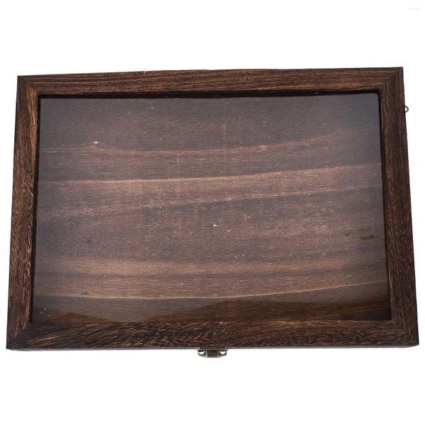 Frames Boîte d'échantillon vintage boîtier de cadre en bois de vitrine en bois