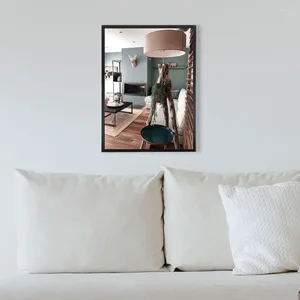 Frames Wall suspendre PO Frame Black Metal Picture Display Home Decoration pour alliage en aluminium