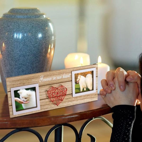 Marcos Tablero de madera Amor Pet Memorial Marco Simpatía Recuerdo Perder a su perro Po Regalos de recuerdo