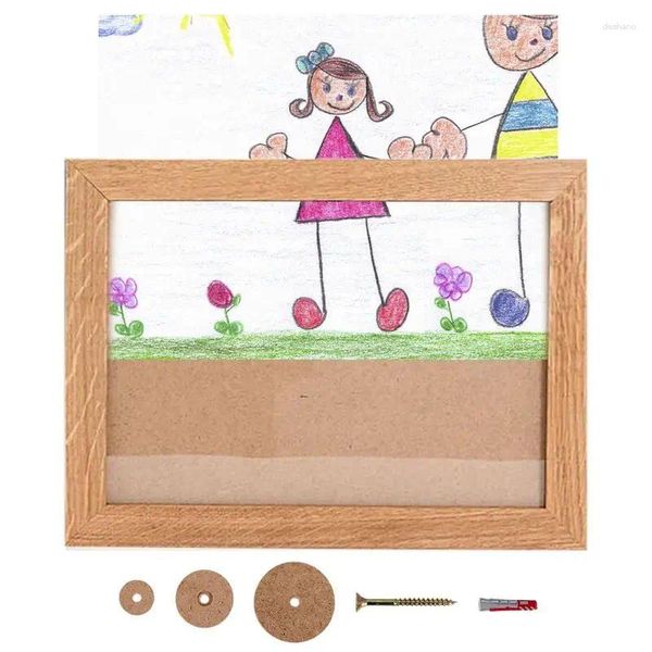 Frames Cadre PO en bois pour mur suspendu idéal A4 Wood Picture Stand Oeuf Pictures DÉCORS Cadeau commémoratif