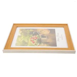 Cadres en bois Po cadre photo tenture murale support chic affichage conteneur verre fleur séchée bureau créatif simple