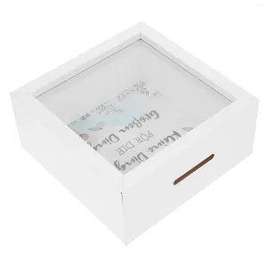 Frames en bois PO Cadre Piggy Bank Boîte en bois Boîte d'économie Jar Pot