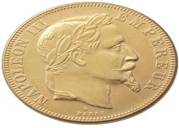 Francia 1862 B 1869 B 5 PPCS FECHA PARA ELEGIR 100 Francs Craft Gold Chaped Copy Decored Ornaments Replica Monedas Decoración del hogar7436825