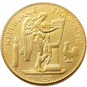 Francia 1878-1904 6 piezas Fecha para elegir 50 francos chapado en oro copia artesanal decorar adornos de monedas réplica de monedas decoración del hogar acce339t