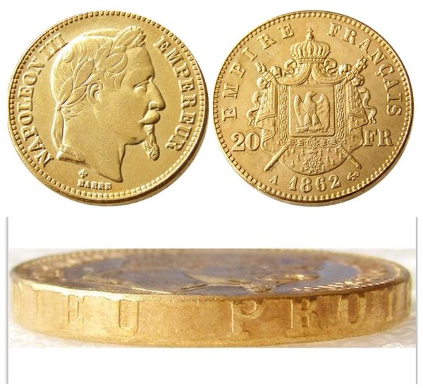 France 20 France 1862A/B plaqué or, pièce de monnaie décorative, matrices métalliques, fabrication, prix d'usine