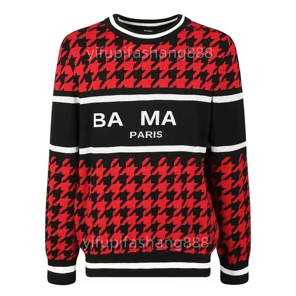 France balma top luxe femmes pulls designer design classique vêtements crochet sweat à capuche tricot bande pull garder au chaud cardigan laine à manches longues cachemire noir blanc