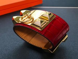 France Brand Classic Collier de Bracelets de alta calidad Cobre Genuine Leather Women039s Bangle Fashion Men039s Oro y Silv2681556