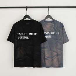 France Designer E.R.D T-shirts Lettre de poitrine LETTRE LAMINÉE PRINT COURT STREET HAUTE T-shirt décontracté 100% Pur Coton Pur Tops pour hommes et femmes
