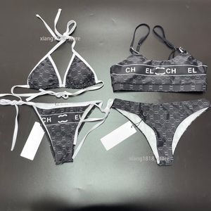 Frankrijk Designer Hoge kwaliteit damesbikinis Set Sexy tweedelige afdrukken Mooie Parijse bikini Transparant luxe kanaalzwempak