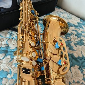 EB Alto Saxophone Music SAS-802II Super Action Alto Sax Play Musical Instruments Gold Professional with Case