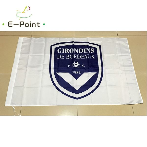 France FC Girondins de Bordeaux 3 * 5ft (96cm * 144cm) Drapeau en polyester Bannière décoration volant maison jardin drapeau Cadeaux de fête