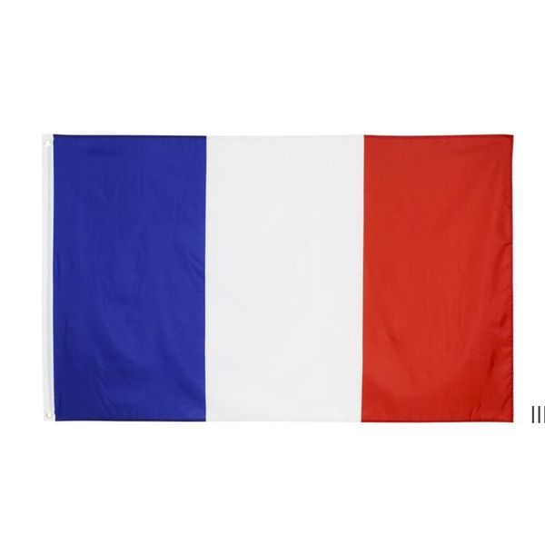 Bandera de Francia Banderas europeas impresas en poliéster con 2 ojales de latón para colgar banderas y pancartas nacionales francesas JNB16183