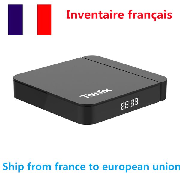 La France a en stock Tanix W2 TV Box Android 11 Amlogic S905W2 2G 16G H.265 3D AV1 BT 2.4G 5G Wifi 4K