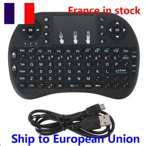 France en stock i8 clavier sans fil fly rétro-éclairé 2.4G Air souris télécommande batterie au lithium pour Android TV Box