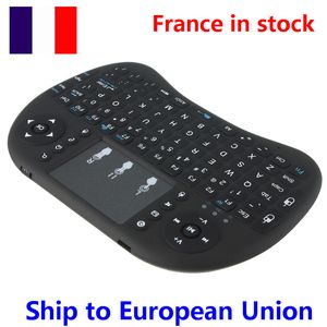 France en stock Mini clavier sans fil i8 rétro-éclairage mouche rétro-éclairé 2.4G Air Mouse clavier télécommande pavé tactile batterie au lithium rechargeable pour Android TV Box
