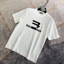 Frankrijk slot Grafische letterbedrukking katoenen twill Ronde hals heren T-shirt duurzaam Klassiekers personaliseren ster Dezelfde kleding Luxe desi2535