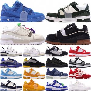 Designer Virgil Trainer Casual Chaussure Low Casual Chaussures Maxi # 54 Cuir Daim Denim Noir Lettre Superpositions Plate-forme Extérieure Hommes Femmes Skate Baskets Taille 36-45