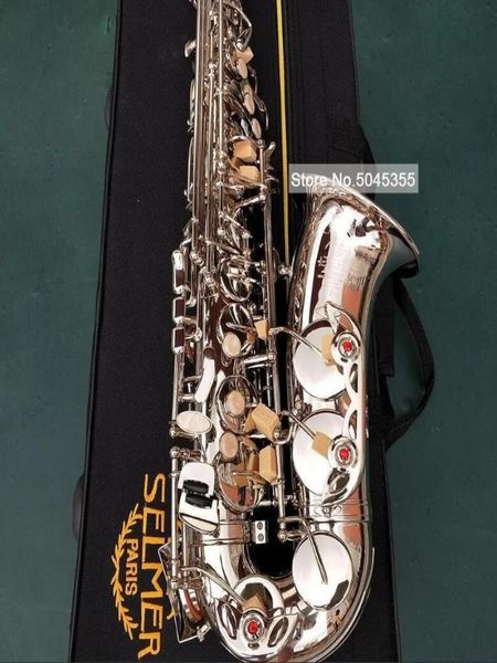 France Mark VI Modelo Classic Alto Eb Tune Saxophone Nickel Sax plano con boquilla de casos Correes Professional7038093