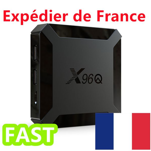 France entrepôt d'outre-mer X96Q android 10 tv box allwinner h313 quad core 4k 1gb 8gb 2gb 16gb 2.4ghz wifi 100m lan