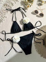 France Paris Women Beach Negro de dos piezas Diseñadores de traje de baño Bikini Bikini Traje de baño de baño para mujeres Sexy Summer Womans Channel Bikinis