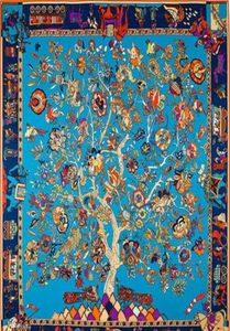 France carré arbre imprimé fleuri écharpe marque de créateur de luxe femmes H châles Foulard Femme bleu grand sergé foulards en soie Drop25668062949296